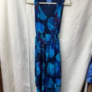 Simply Vera Vera Wang Blue Maxi Sundress with Scoop Neck